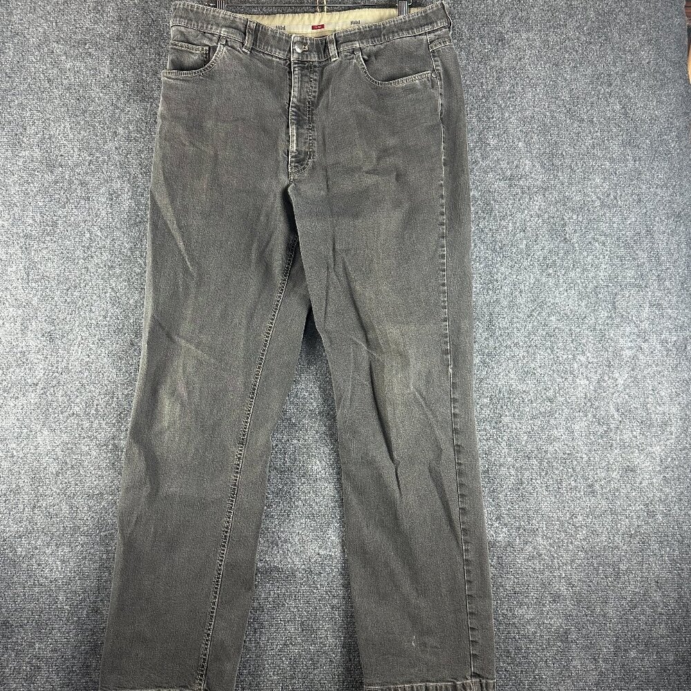 Hiltl Jeans Mens 38 Relax Cotton Pockets Charcoal Gray Cotton Stretch Pockets